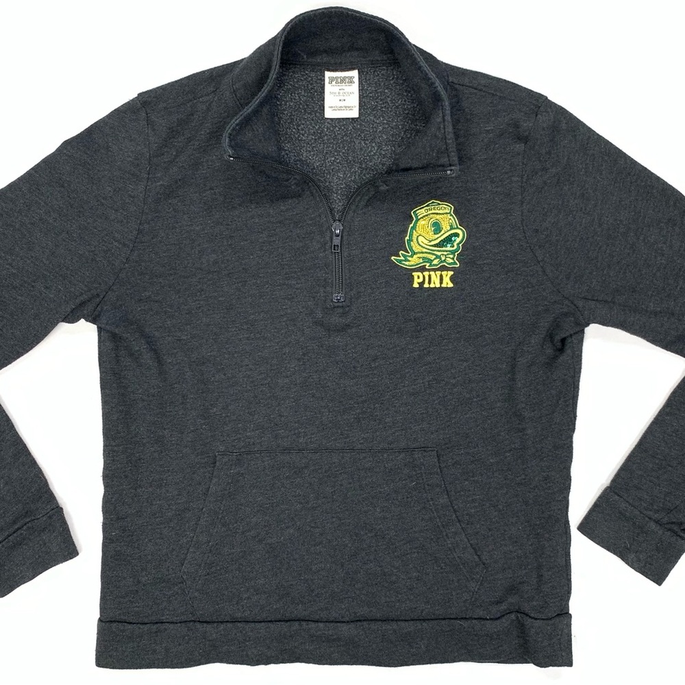 Victoria Secret PINK Oregon Ducks 1/4 Zip Pullover